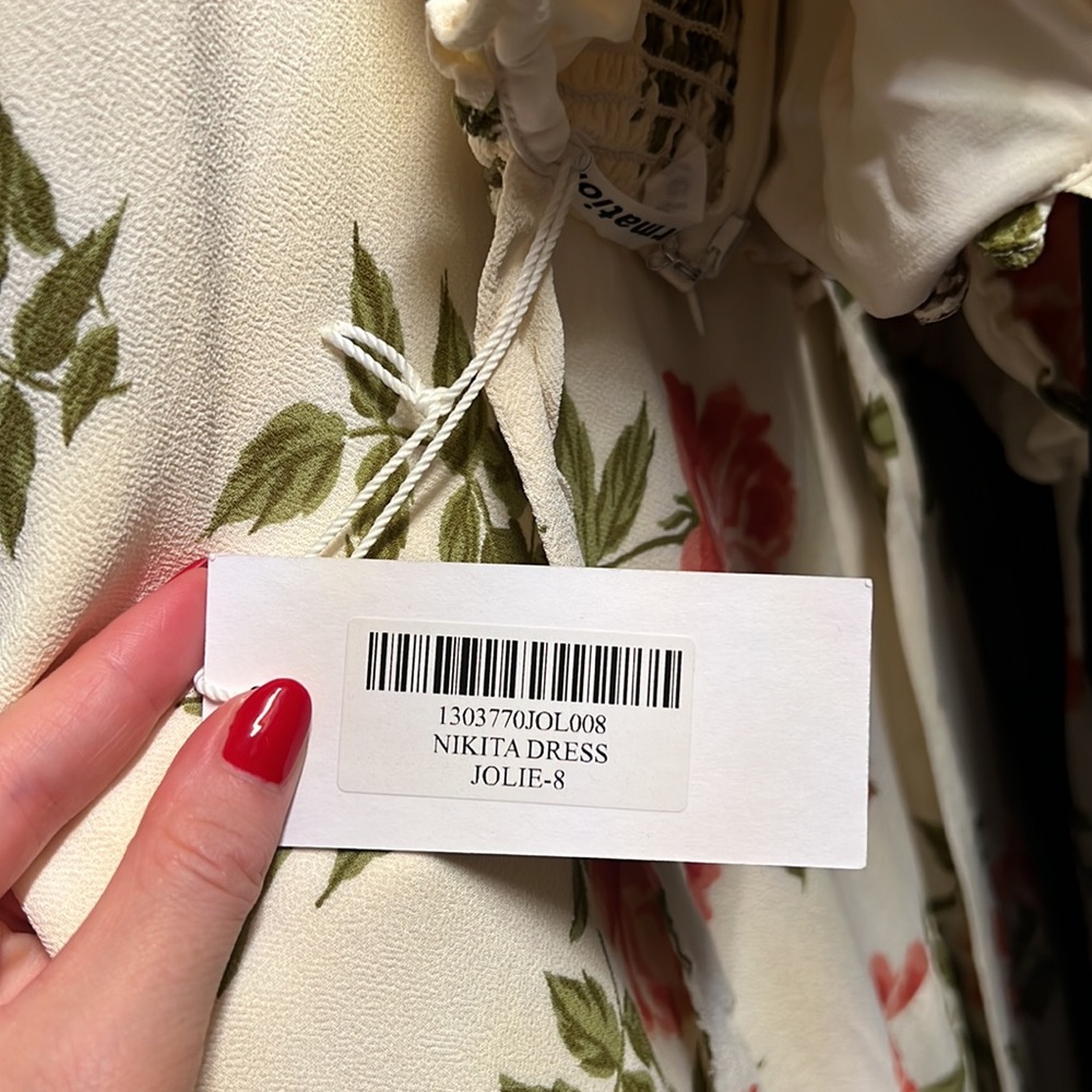 Reformation Nikita Dress in Jolie Rose Deadstock - Picture 2 of 4